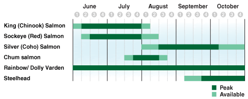 A green and white calendar with the months of june through to august.